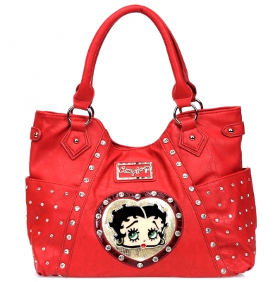 Original Betty Boop Handbag w/ Rhinestone Decor